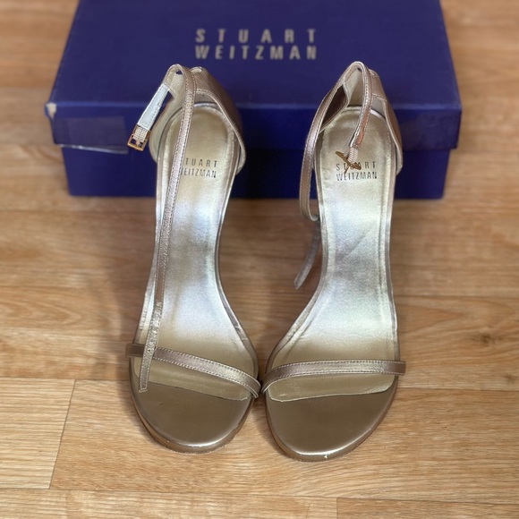 Stuart Weitzman Shoes - Stuart Weitzmen Nudist Heel in Champagne